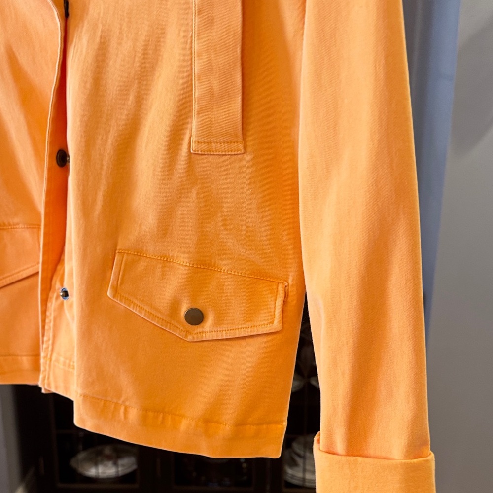 Stylish Light Pumpkin Orange Jean Jacket GREAT CONDITION!! - Picture 3 of 8
